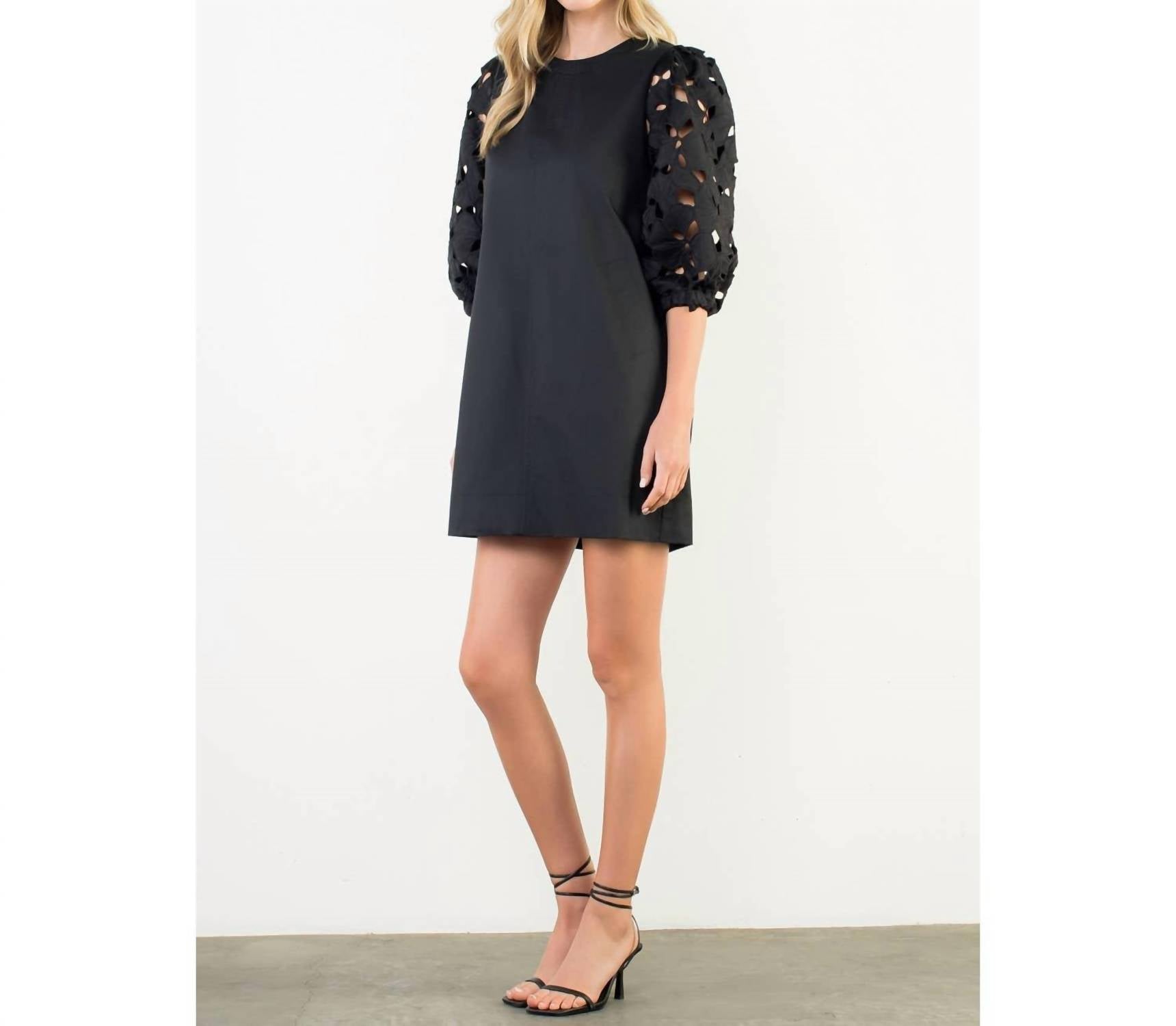 Thml - Eyelet Sleeve Mini Dress