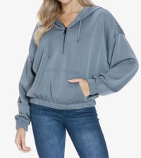 Ariella - cropped long sleeve hoodie with zipper