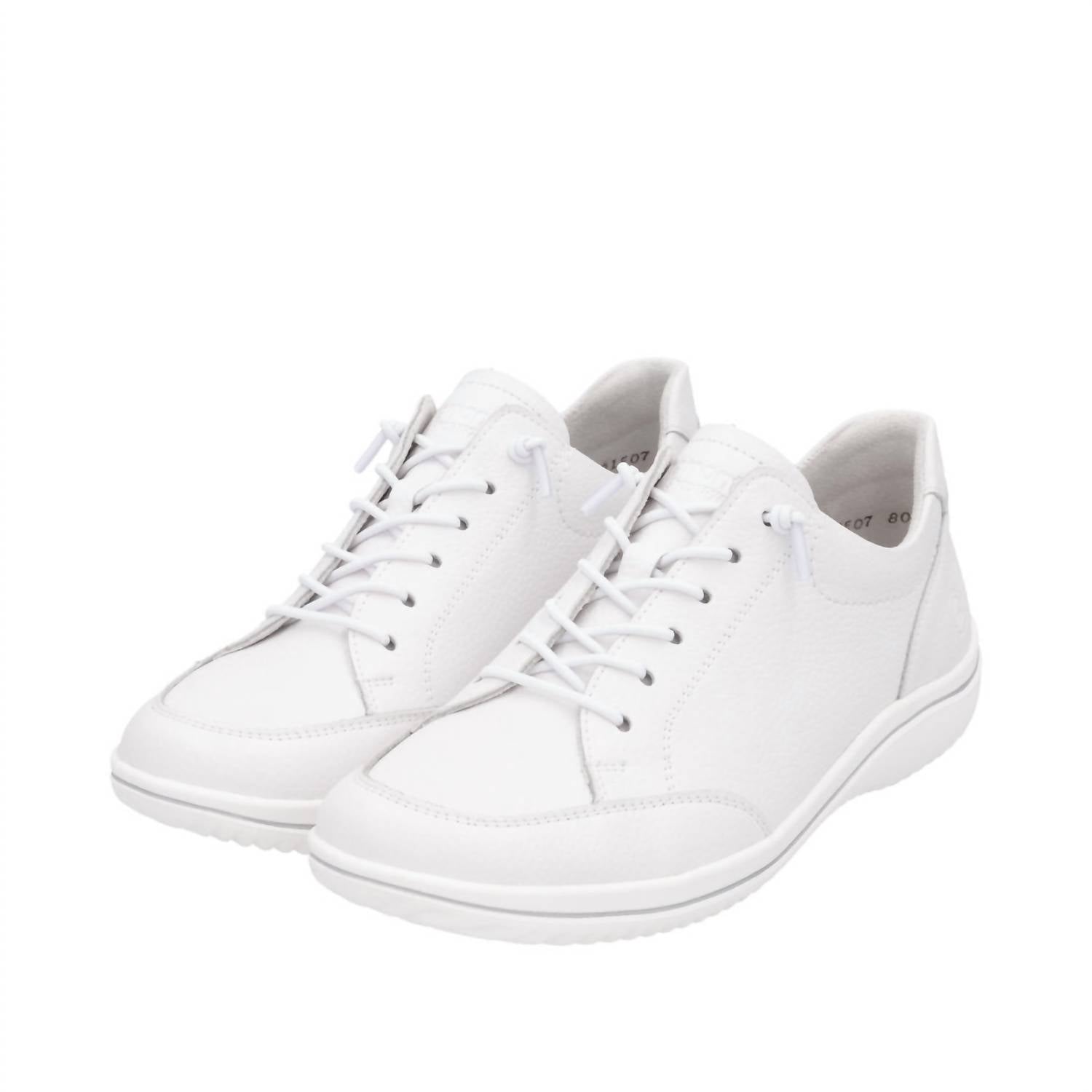 Remonte Women's Louann Leather Sneakers in white - women's sneaker