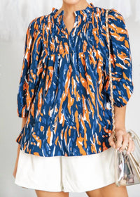 Michelle Mcdowell - Jona Smocked Top
