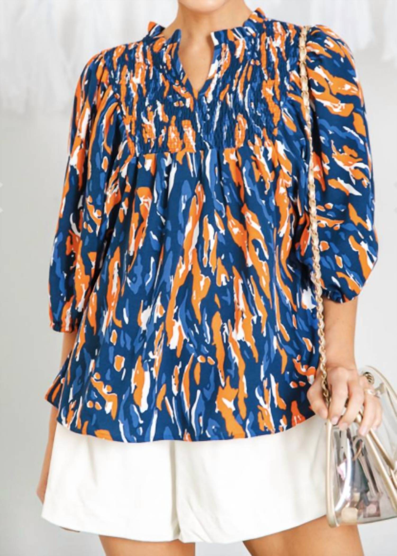 Michelle Mcdowell - Jona Smocked Top