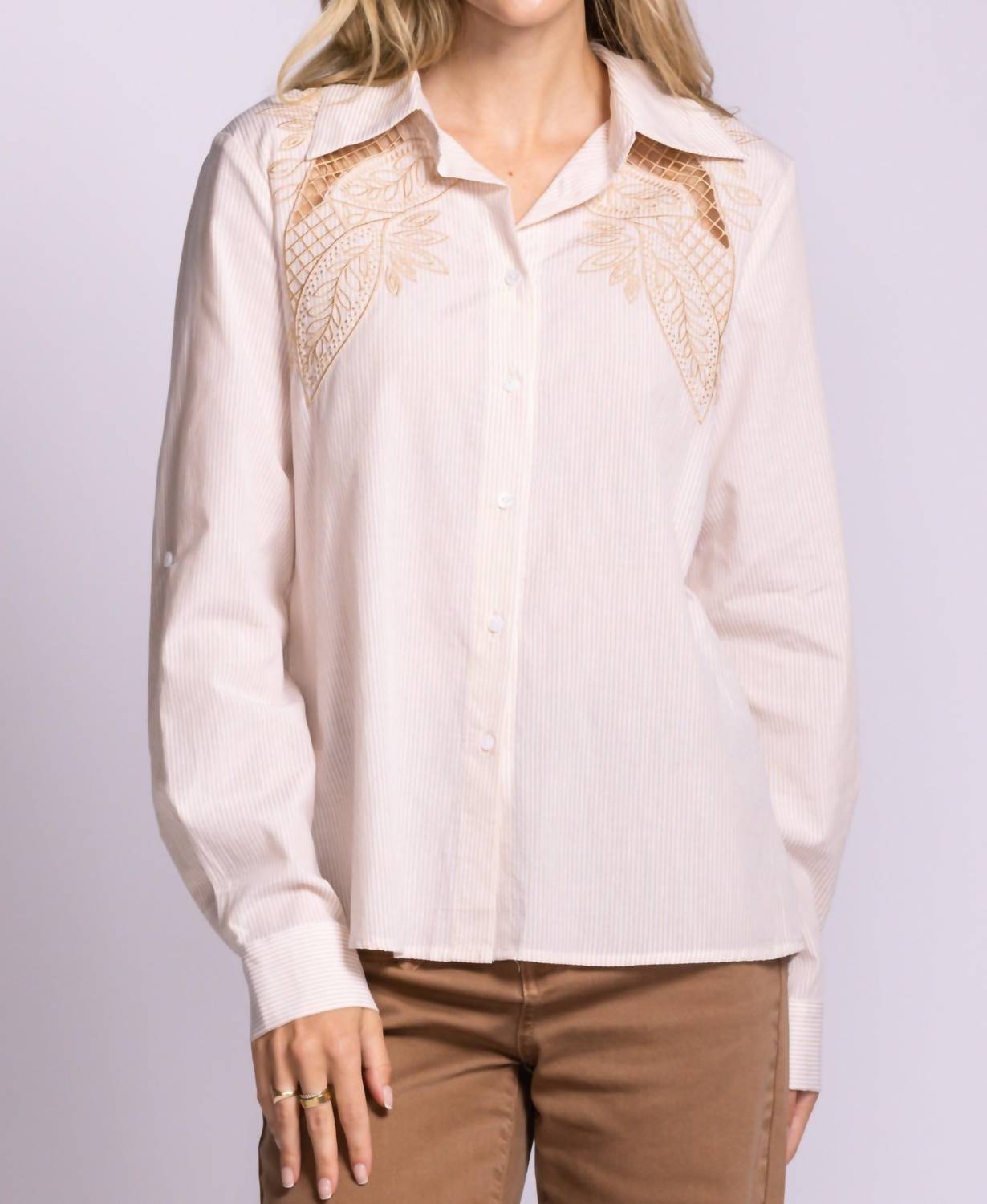 Pink Martini - Quinton Embroidered Top