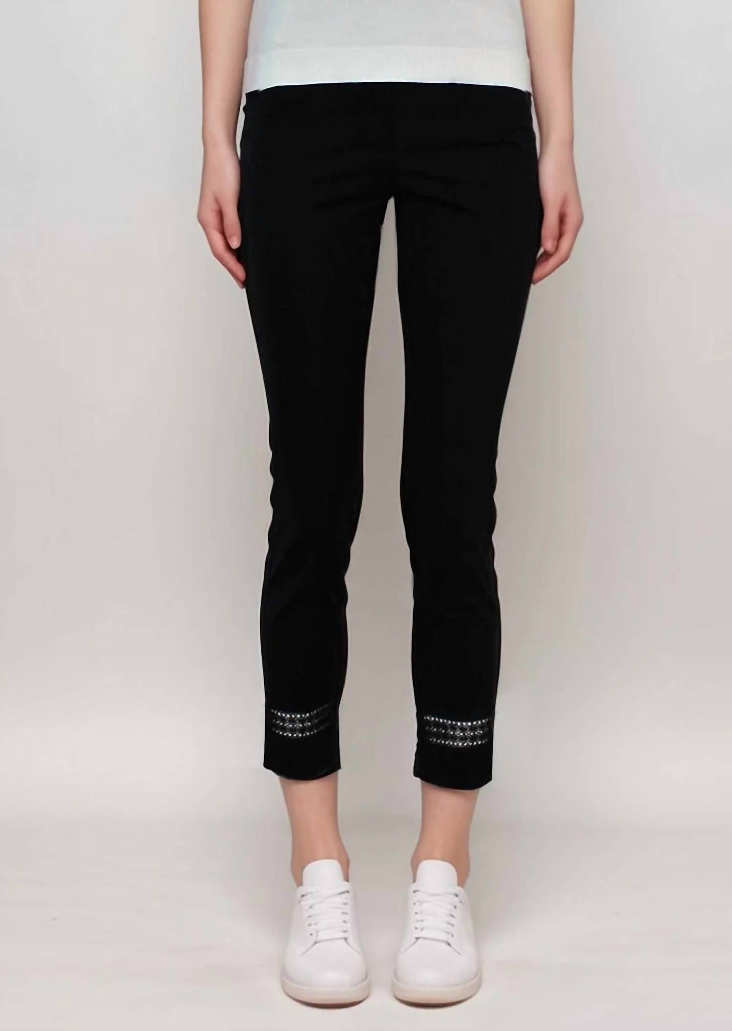 Lisette - Kathryne Crop Lace Trim Trouser