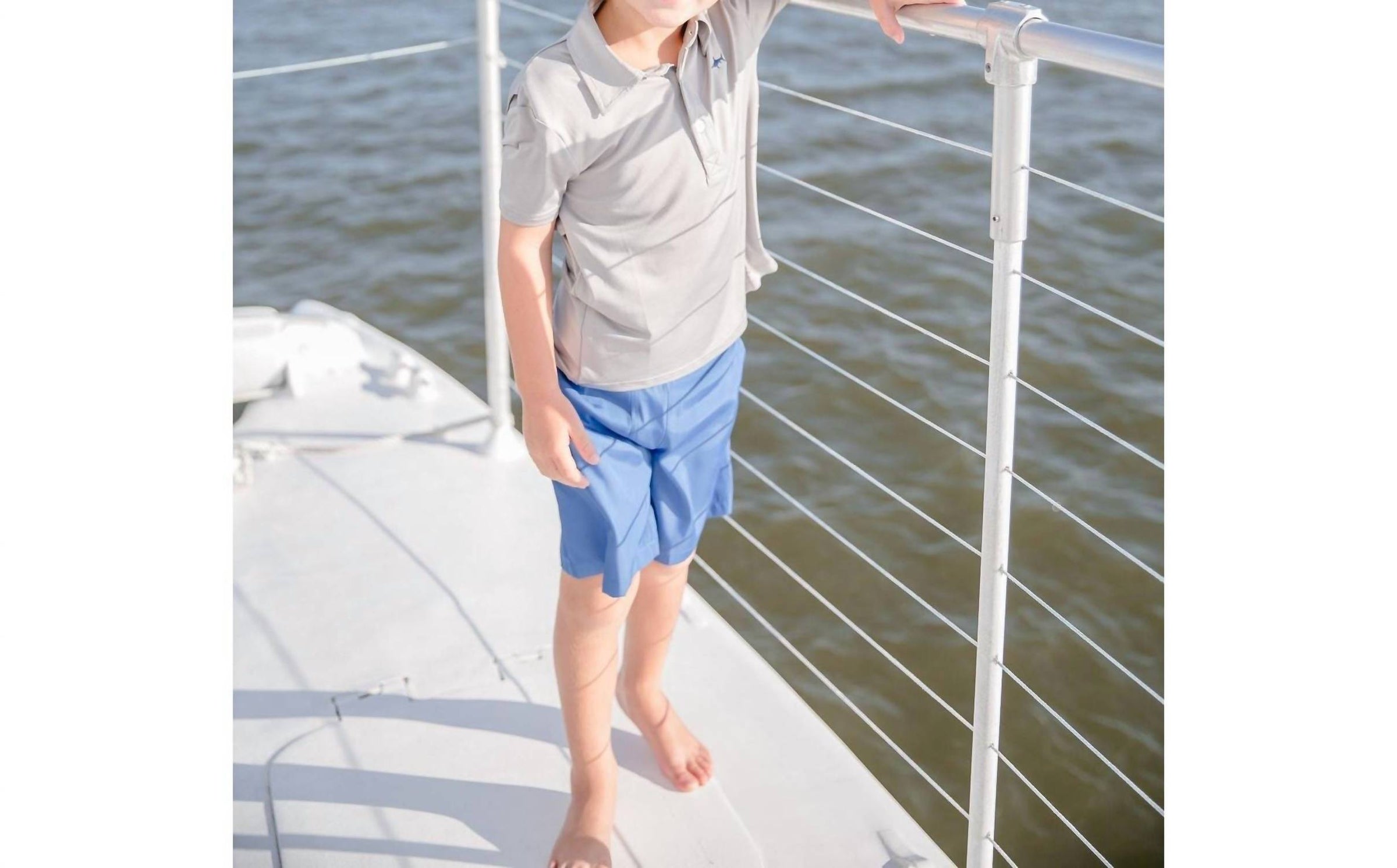 Saltwater Boys Co. Boy's Ponce Performance Shorts in blue - kids' shorts - view 4