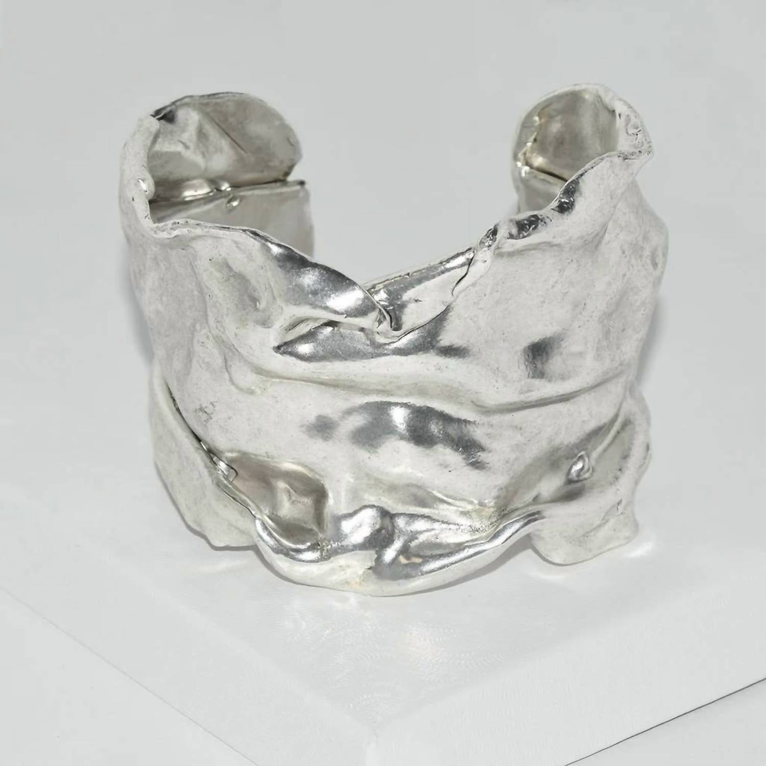 Karine Sultan - Women's Crumpled Foil Cuff Bracelet