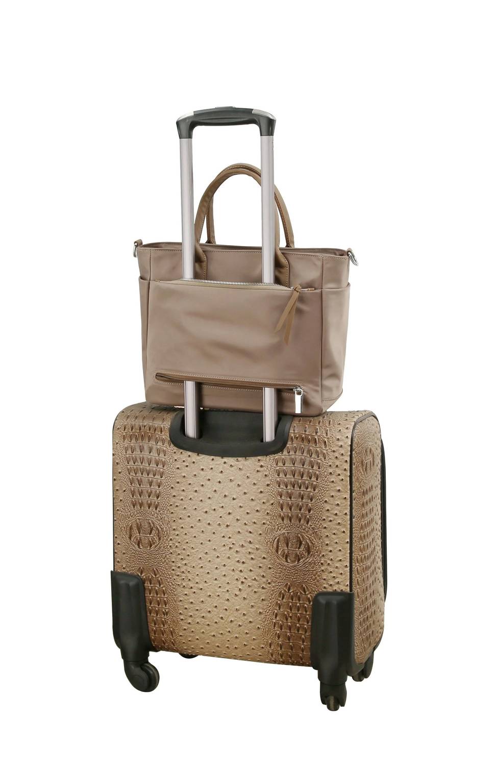 Handbag Factory Corp - Travel Handbag Tote Bag With Trolley Sleeve