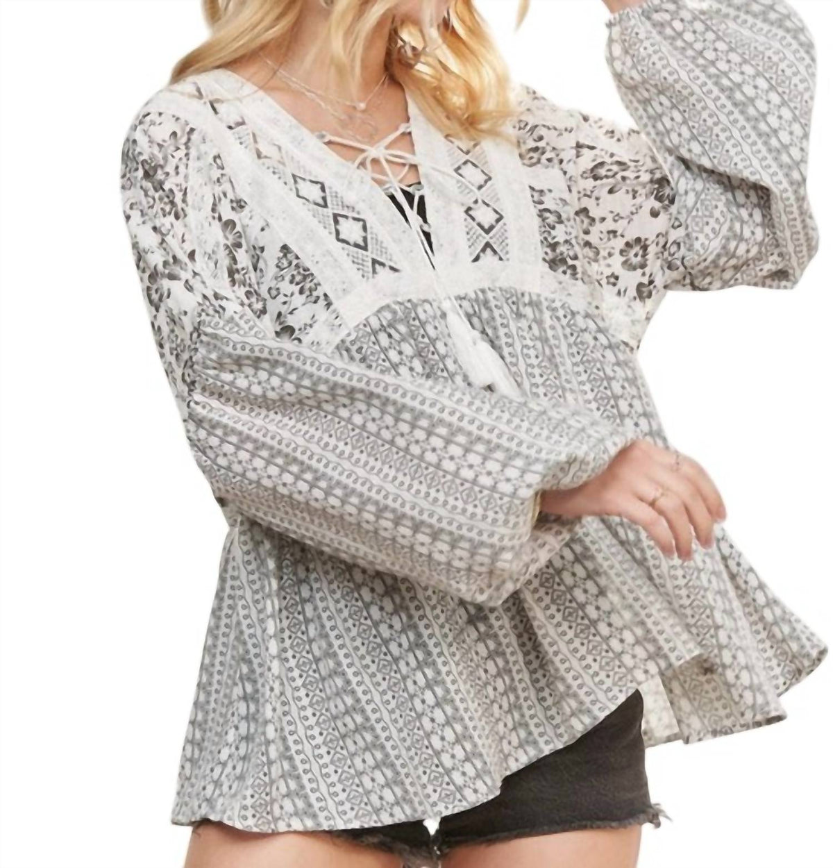 Adora - Bohemian Nights Floral Tunic Top