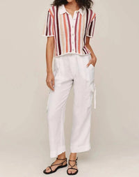 Bella Dahl - Short Sleeve Open Knit Button Down Top
