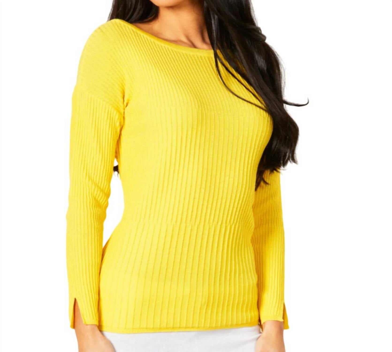 Ribbed Crew Neck Top