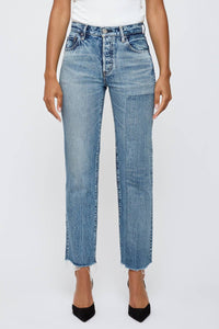 Moussy Clarksville Straight Jeans in blue - women's jeans