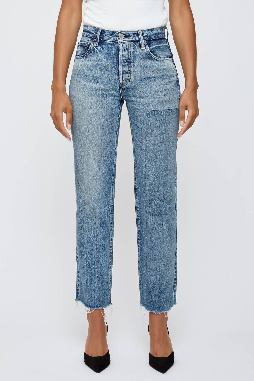 Moussy Clarksville Straight Jeans in blue - women's jeans