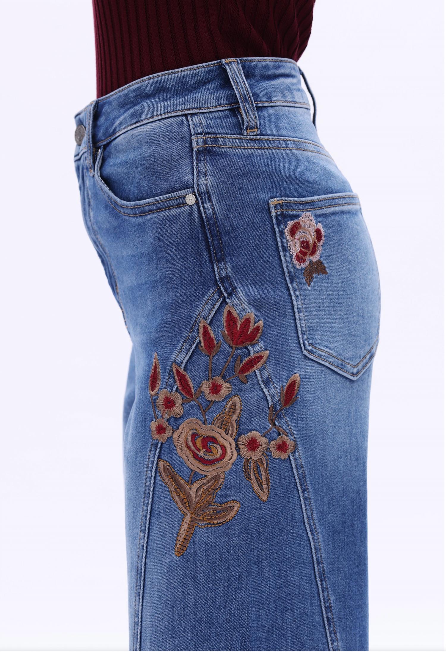Bayeas - Harvest Bloom Wide Leg Jeans