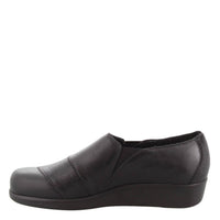SAS Women's Nora Slip On Loafer in black lizard - women's flats - detail view