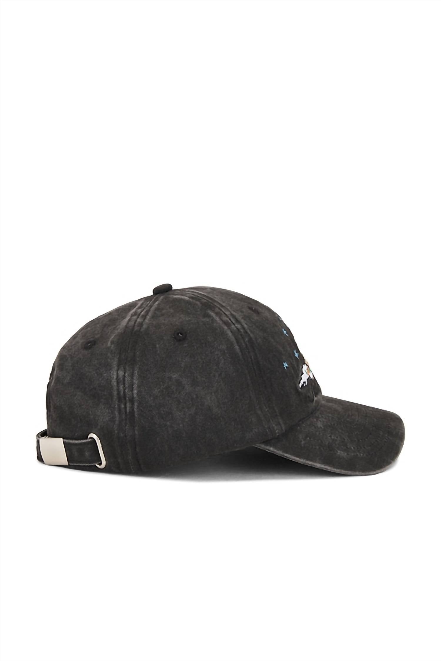 JUNGLES Unisex - Sick And Tired Vintage Cap in washed black - men's hat - alternate view