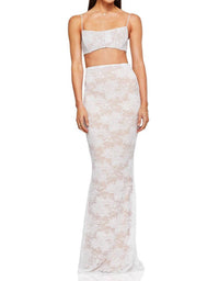 Nookie - Heaven Lace Crop Top And Maxi Skirt Set