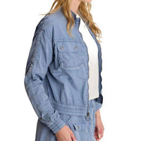 Xcvi - Burris Ruched Athletic Bomber Jacket