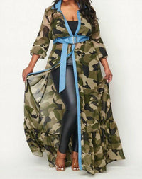 Illord Couture - Maxi Chiffon Cardigan Dress