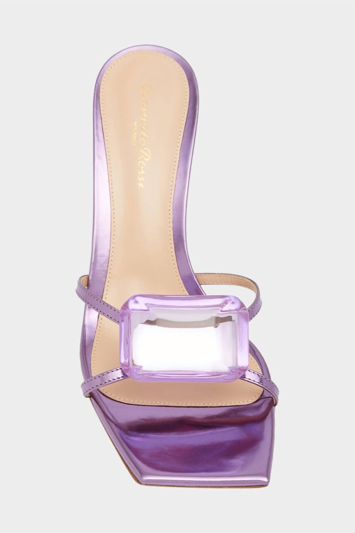 Gianvito Rossi - Women's Jewel Iridescent Leather 70 Mule Sandal