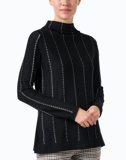 J'Envie/Eli - Novelty Stitch Turtleneck Top