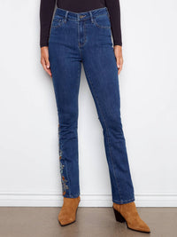 Charlie B - Bootcut Jeans With Embroidered Side Inserts