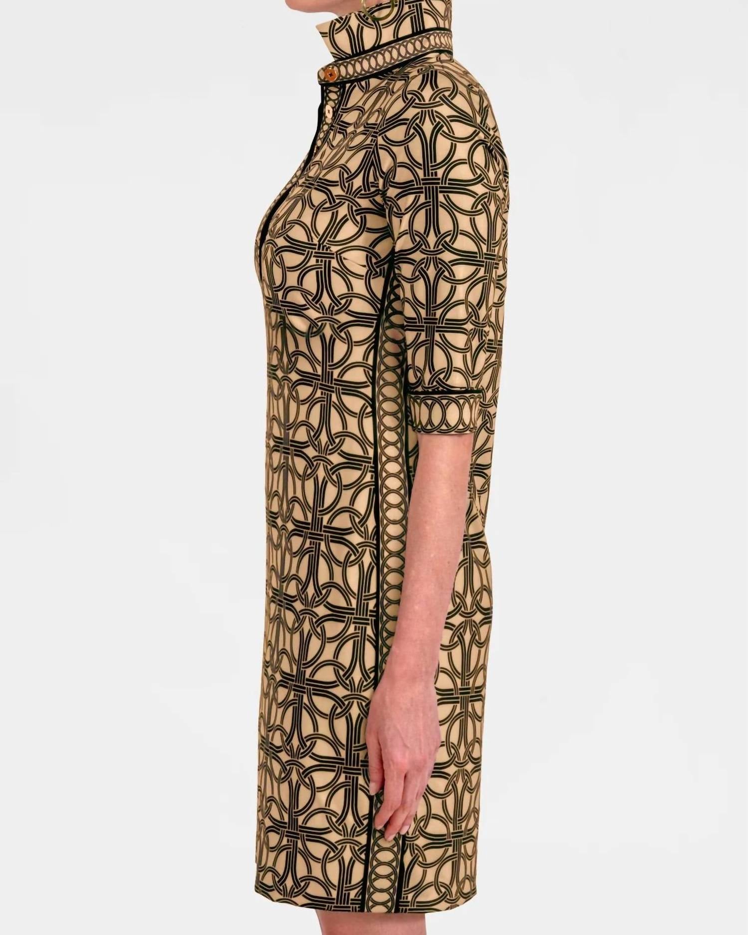 GRETCHEN SCOTT Everywhere Ring Toss Dress in champagne - women's dress - detail view