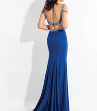 Rachel Allan - Embellished Jersey Two-piece Evening Gown