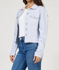 DEAR JOHN DENIM Roselyn Fitted Denim Jacket in skyway - women's jacket - detail view