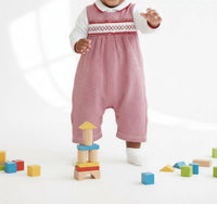 Petit Ami Zubels Check Smocked Longall in red - kids' item