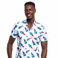 Eight X - Surfing With The Alien Short Sleeve Button Down Shirt