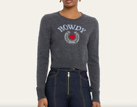Cinq A Sept - Cropped Graphic Howdy Sweater