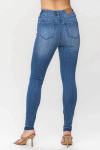 Judy Blue - High Waist Release Hem Pull On Skinny Jeans
