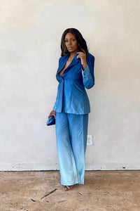 The Sang - She E O Ombre Blazer Pant Suit Set