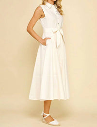 Pinch - Hayes Sleeveless Button-Front Shirt Dress