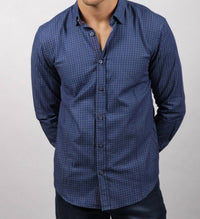 Eight X - Pattern Denim Button Down Shirt