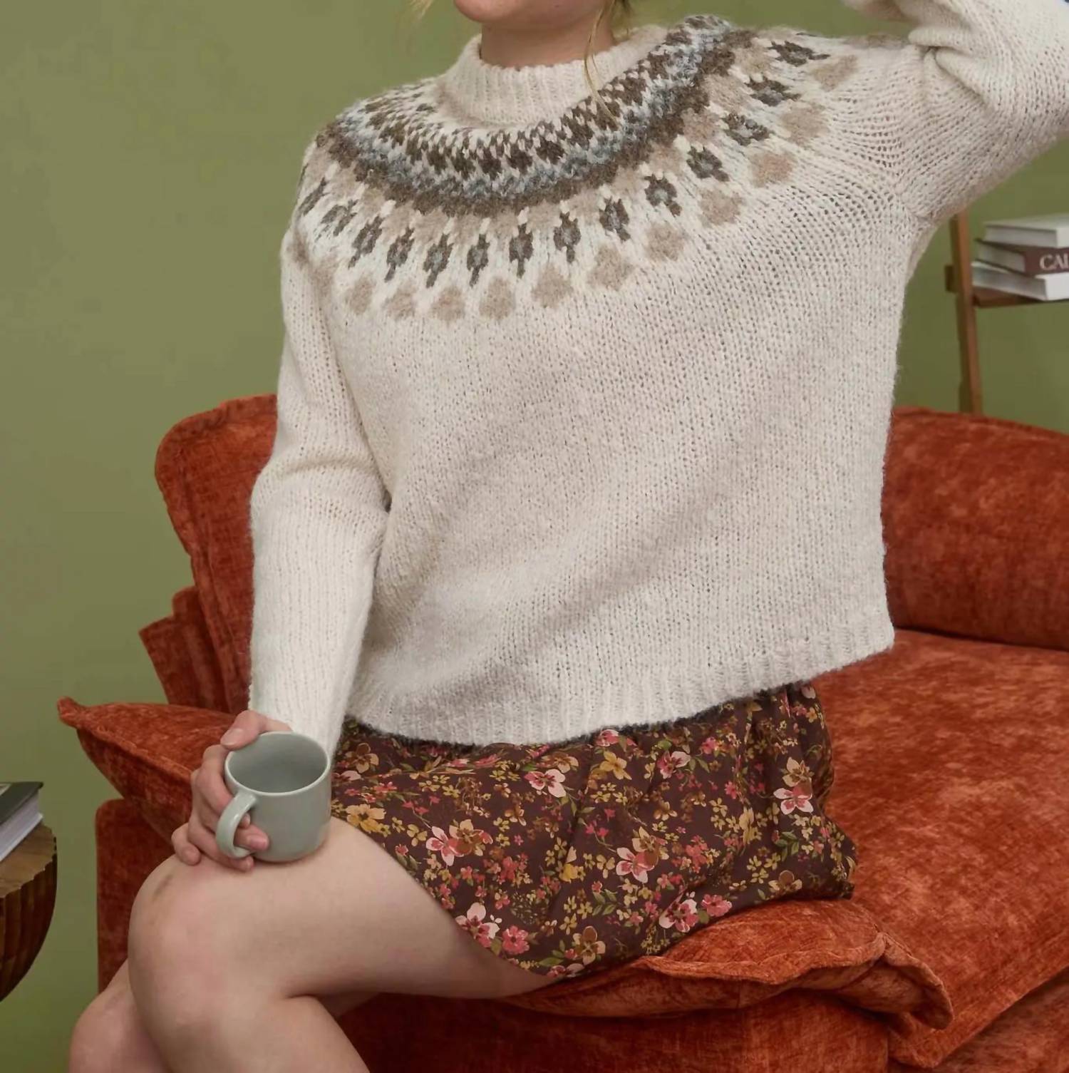 Blu Pepper - Floral Smocked Lace-up Mini Skort