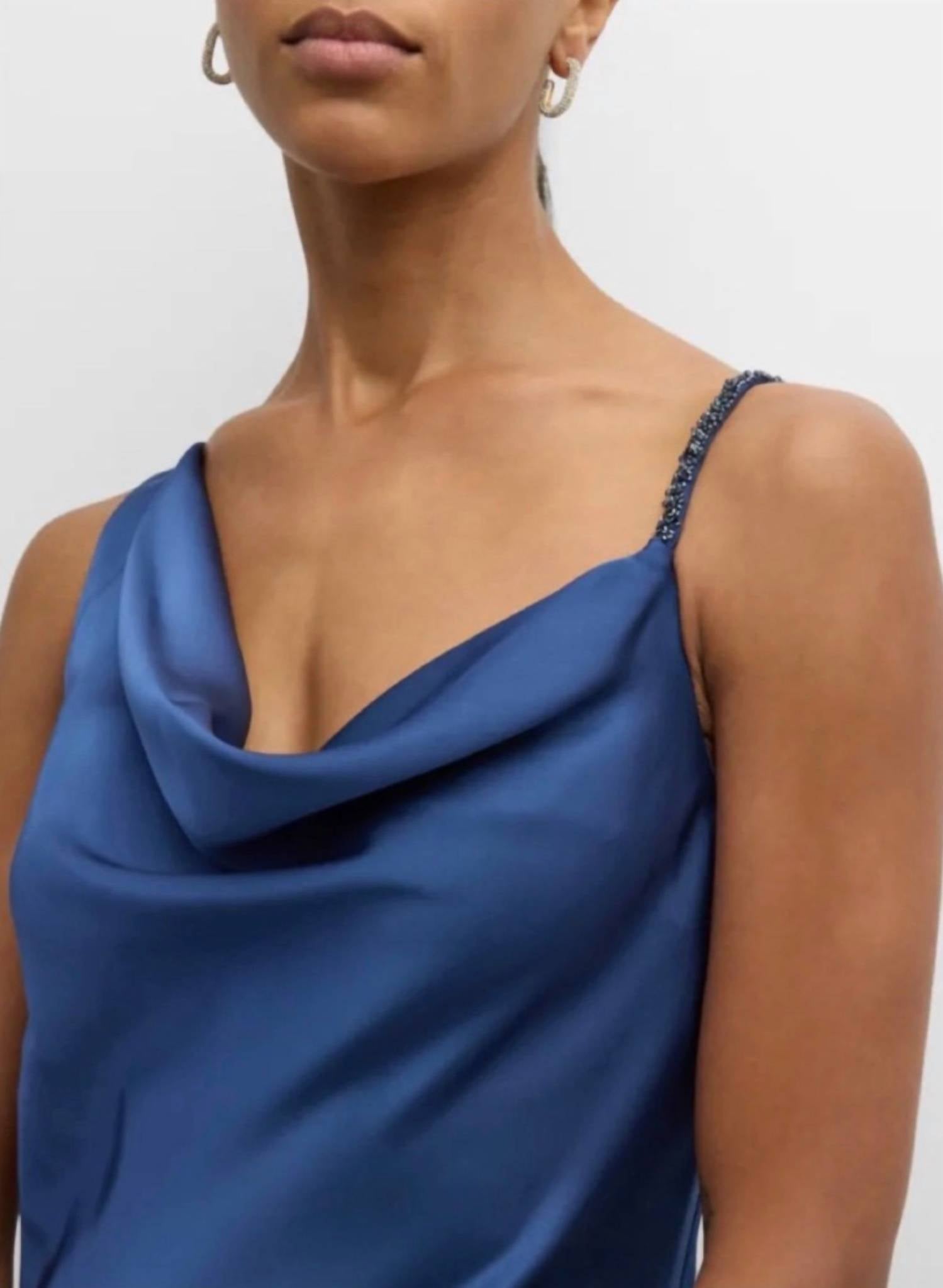 Sachin & Babi - Lucy Beaded Cowl-neck Gown