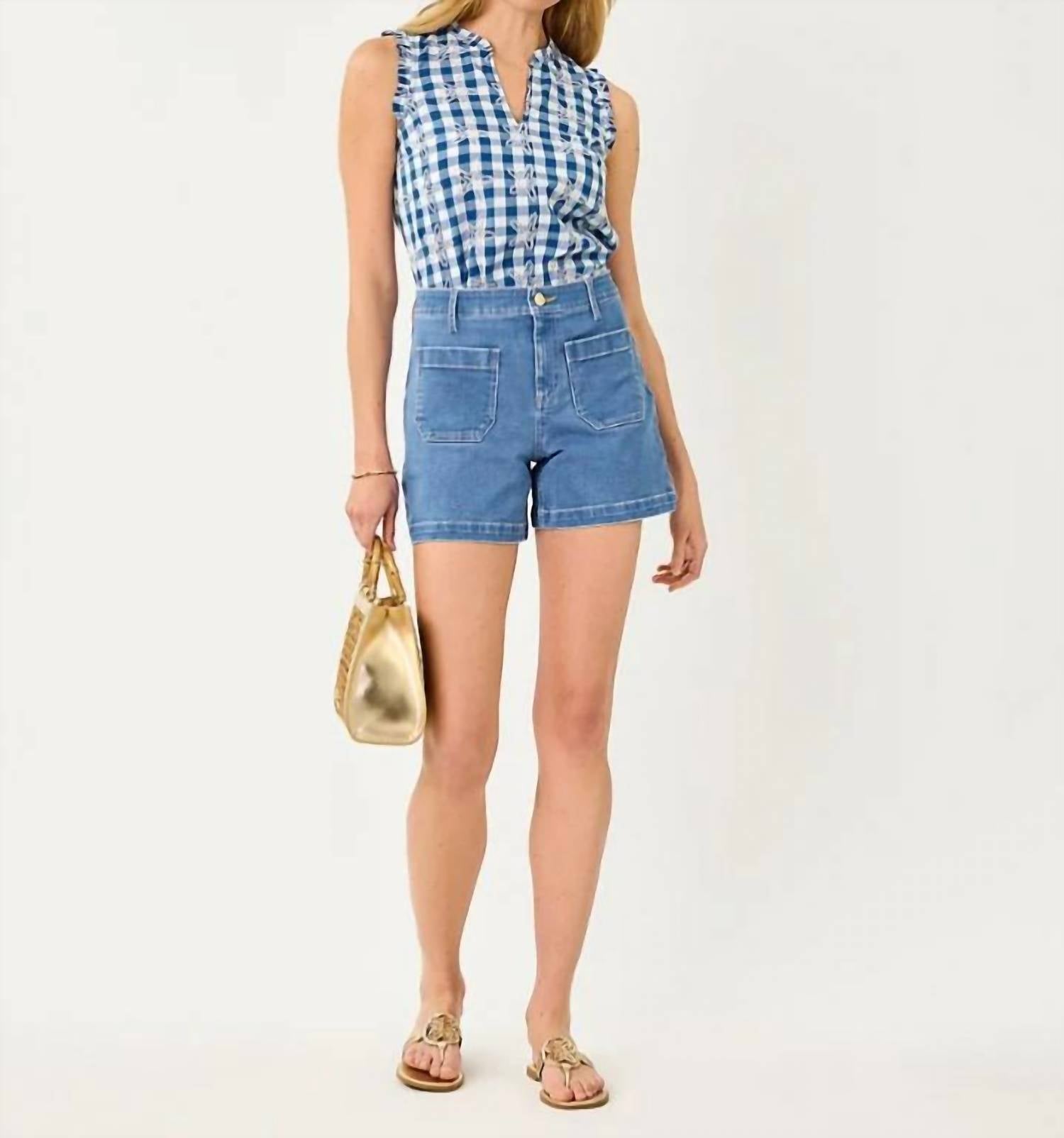Lilly Pulitzer - KAVALLA SLEEVELESS RUFFLE TOP
