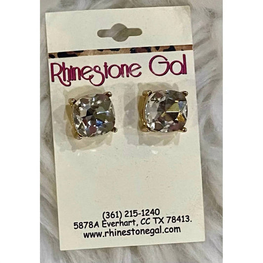 Sophia Collection - Women's Faceted Gem Stud Earrings