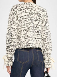 Cinq A Sept - Cropped Love Journal Sweater