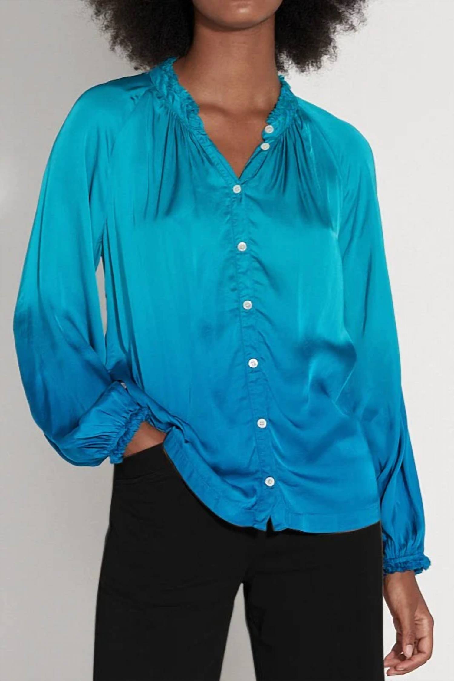 Raquel Allegra - VICTORIA RUFFLE BLOUSE