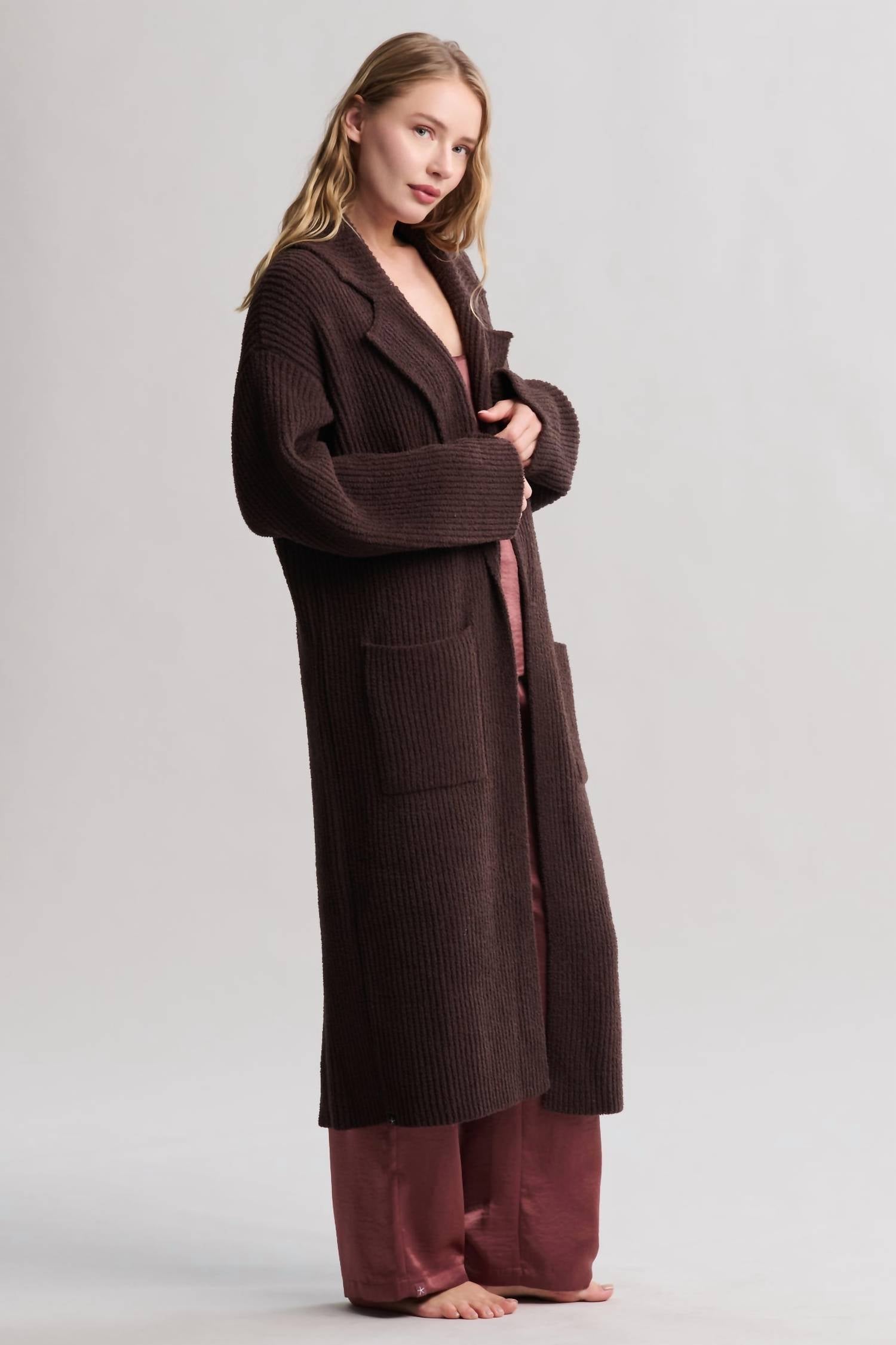 Barefoot Dreams - Rib Long Sleeve Long Coat