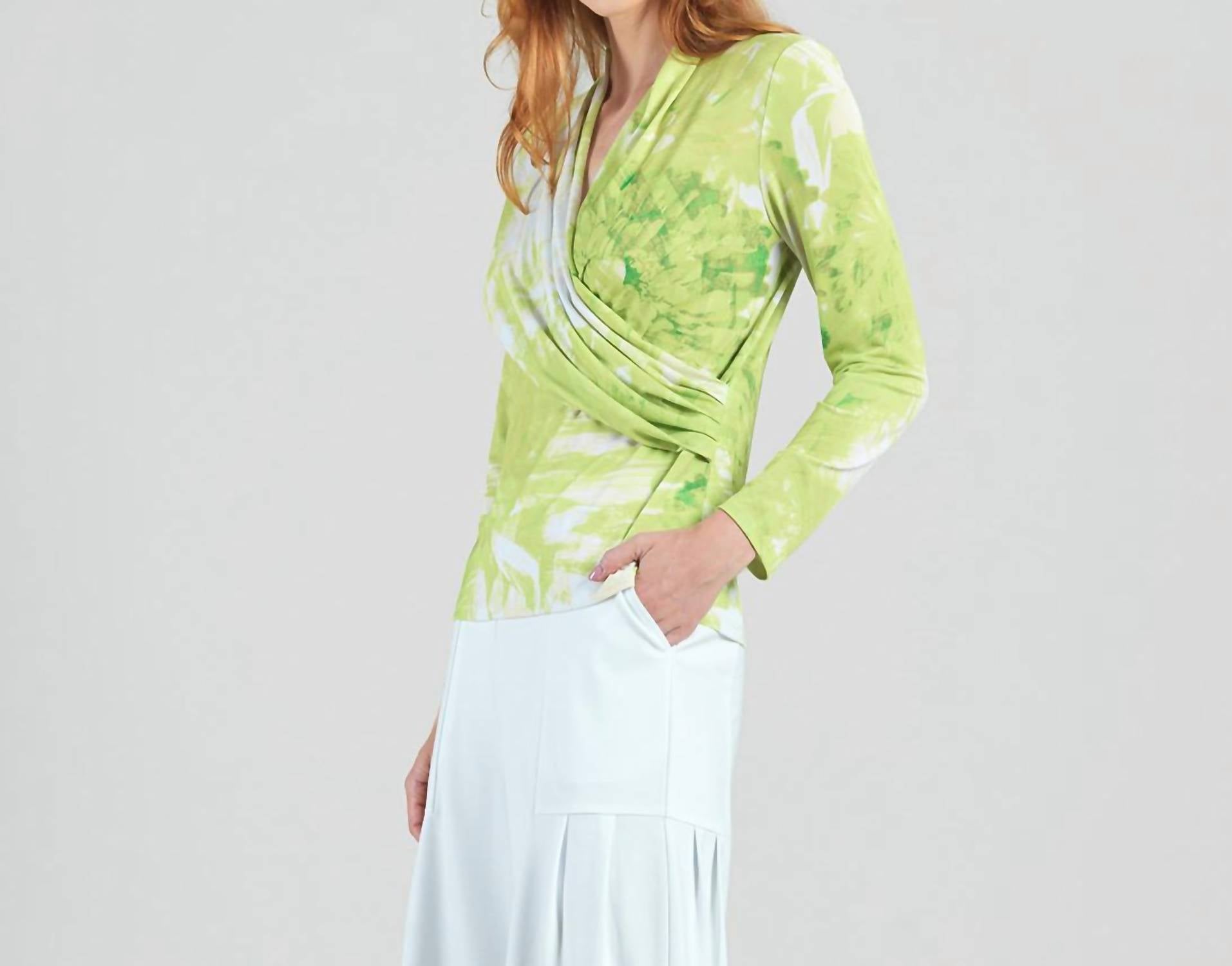 Clara Sunwoo - V-neck Draped Pleat Top
