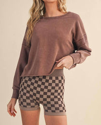 Kimberly C - Cutout Back Layering Sweatshirt