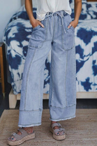 Thomas & Co - Sutton Seam Detail Raw Hem Pants
