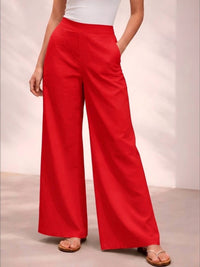 Strut & Bolt - Pleat Detail Wide Leg Twill Pants