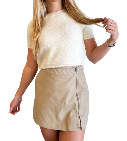 Mustard Seed - Leather Skort