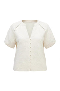 ALLISON NEW YORK Embroidered Josephine top in white - women's blouse - view 4