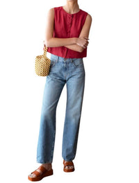Emerson Fry - Button Front Wide Hem Top