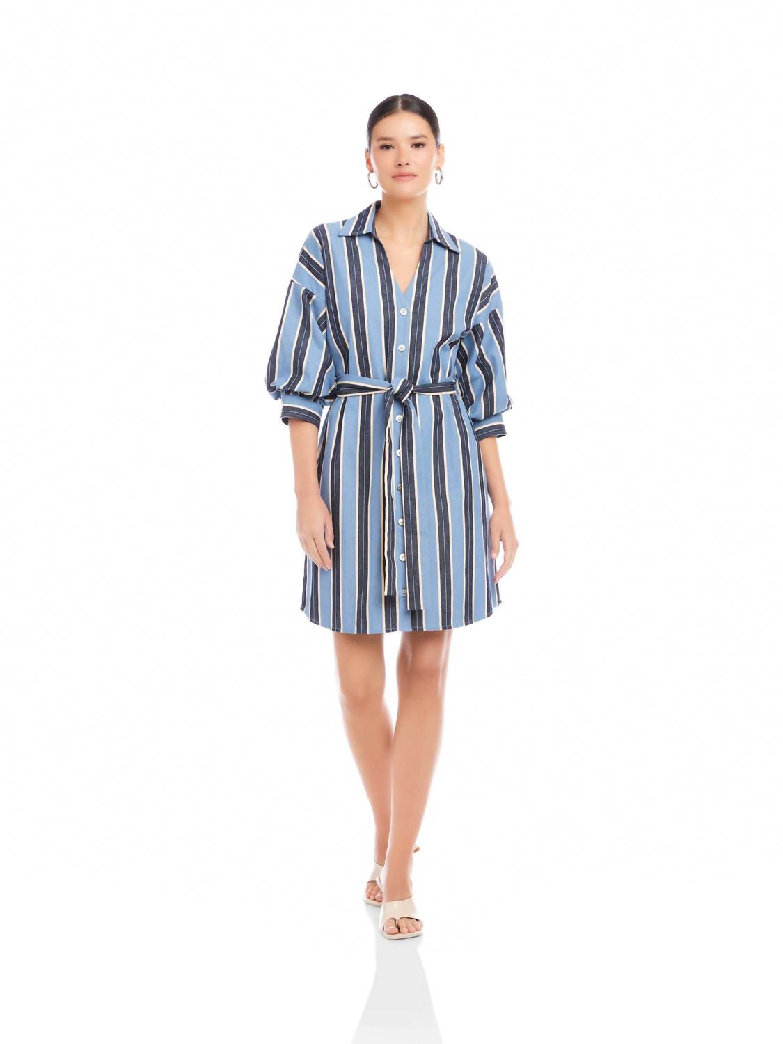 Fifteen Twenty - Blaire Lantern Sleeve Tie Dress