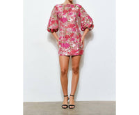 Ina Fashion - Jacquard Puff Mini Dress